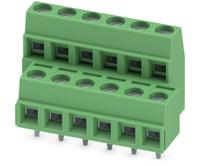 1726134 Phoenix Contact MKKDSN 1.5/ 6 Series PCB Terminal Block, 12-Contact, 5mm Pitch, Through Hole Mount, 2-Row, Screw