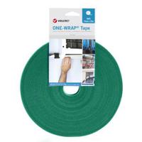 VEL-OW64106 Velcro Professional Series, Green Polypropylene Cable Tie Assemblies25m x 10mm