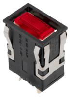 AML32FBC4AD DPST-NO Alternate Push Button Switch, Panel Mount Red LED