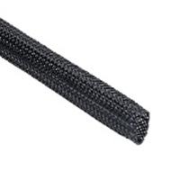 HellermannTyton Expandable Braided Polyester Black Cable Sleeve, 6mm Diameter, 100m Length, Helagaine HEGP Series
