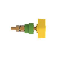 Schutzinger 12.4mm Green/Yellow Terminal Post, 1kV, 100A, M8 x 0.75 Thread
