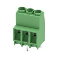 1777558 Phoenix Contact PCB Terminal Block, 3-Contact, 6.35mm Pitch, Wave Soldering, 1-Row, Plug In, Screw Termination