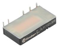 34-51-7-024-0019 Finder SPDT Non-Latching Relay PCB Mount, 24V dc Coil, 6 A