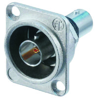 NBB75DFI Neutrik NBB Series, Jack Panel Mount BNC Connector, 75Ω, Crimp Termination, Straight Body