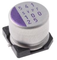 25SVPF100M Panasonic Aluminium Polymer Capacitor 100μF 25V dc 8mm E7 OS-CON Series, Surface Mount Polymer, ±20% 8 x 6.9mm 6.9mm