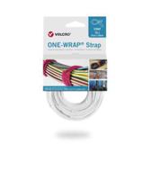 VEL-OW64500 Velcro Professional Series, White Polypropylene Cable Tie Assemblies200mm x 20mm