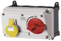 7602RS Mennekes Right Angle Switchable IP44 Industrial Interlock Socket 2P+E, Earthing Position 4h, 16A, 110 V
