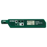 Extech 445580-NIST Pen Digital Thermohygrometer, ±5 % Accuracy, +122°F Max, 90%RH Max
