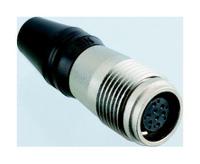 HR25A-9J-12S Hirose HR25 Series, 12 Pole Cable Mount Miniature Connector, with Female Contacts