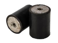 126-3924 RS PRO Cylindrical M6 Anti Vibration Mount, Female to Female Bobbin with 26.8kg Compression Load