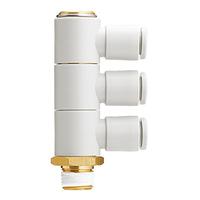 KQ2VT12-04AS SMC Pneumatic Elbow Threaded-to-Tube Adapter, 1/2 Thread