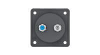 F Anthracite Female 2 Outlet TV Aerial Connector, Flush Mount