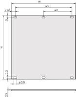 nVent SCHROFF Aluminium Front Panel, 261.8 x 60.6 x 2.5mm