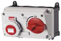 7626RS Mennekes Right Angle Switchable IP67 Industrial Interlock Socket 3PN+E, Earthing Position 6h, 16A, 400 V