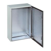 NSYS3HF4320P Schneider Electric Spacial S3HF, Zinc Coated Steel, Wall Box, IK10, IP55, 200mm x 400 mm x 300 mm