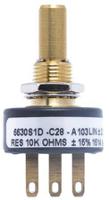 6630S1D-C28-A103 Bourns 6630 Series Precision Potentiometer with a 6.35 mm Dia. Shaft, 10kΩ, ±15%, 1W, ±500ppm/°C, Panel Mount
