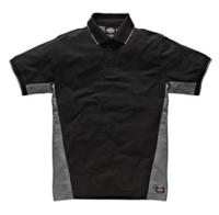 SH2004-Two-Tone-Polo-Grey-Black-Small Dickies Black/Grey Men's Cotton Short Sleeved Polo, UK- S, EUR- S