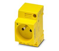 1068076 Phoenix Contact Yellow 1 Gang Plug Socket, 16A, Indoor Use