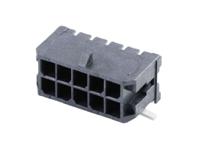 43045-1011 Molex MICRO-FIT 3.0 43045, 3mm Pitch, 10 Way, 2 Row, Right Angle PCB Header, Surface Mount