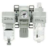 AC20-F02E-B SMC G 1/8 Filter Regulator Lubricator, Auto Drain, 5μm Filtration Size