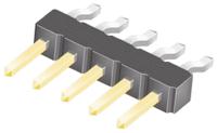 Samtec TSM Series Right Angle Surface Pin Header, 5 Contact(s), 2.54 mm Pitch, 1 Row, Unshrouded