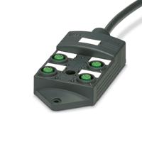 Phoenix Contact 14526 Series Distribution Unit, M12, 5m cable, 5 way, 4 port