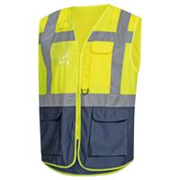 NITRAS SAFETY Yellow Hi-Vis Hi Vis Vest, XL
