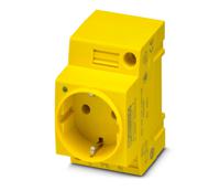 1068028 Phoenix Contact Yellow 1 Gang Plug Socket, 16A, Indoor Use