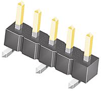 Samtec TSM Series Straight Surface Pin Header, 5 Contact(s), 2.54 mm Pitch, 1 Row, Unshrouded