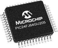 PIC24FJ64GU205-I-PT Microchip PIC24FJ64GU205-I/PT, 16bit PIC Microcontroller MCU, PIC, 32MHz, 64 kB Flash, 48-Pin TQFP