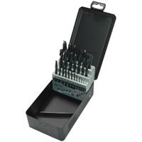 25-Piece Twist Drill Bit Set for Cast Iron, Steel, 13mm Max, 1mm Min, HSS-R Bits
