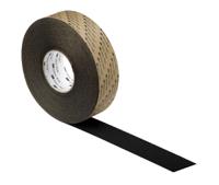 3M Black PVC 20m Hazard Tape, 1mm Thickness