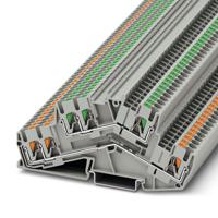 1032733 Phoenix Contact  PTTBS 2.5-TWIN/U-OG/O-GN Series Grey, 0.14 → 4mm², Push In Termination