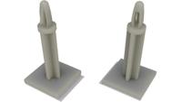 9.5mm High Nylon 66 PCB Support for 4mm PCB Hole, 17.8 x 17.8mm Base