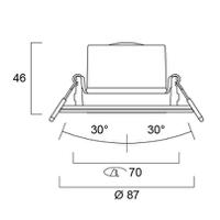 90030 Sylvania LED Spotlight, 240 V, 87 x 46 mm, 5.5 WSylvania