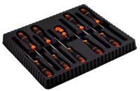 B219.010 Bahco  Phillips; Pozidriv; Slotted; Square Screwdriver Set, 10-PieceBahco