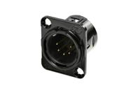 RC5MDL-B Socket Mount XLR Connector, Male, 5 Way