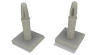 4.8mm High Nylon 66 PCB Support for 3.18mm PCB Hole, 12.7 x 12.7mm Base