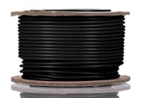RS PRO Black 0.5mm² Hook Up Wire, 20 AWG, 16/0.2 mm, 25m, Silicone Rubber Insulation