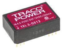 TEL-3-0512 TRACOPOWER TEL 3 3W Isolated DC-DC Converter Through Hole, Vin 4.5 → 9 V dc, Vout 12V dc, I/O isolation 1.5kV dc