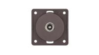 Socket Brown Female 1 Outlet TV Aerial Connector, Flush Mount