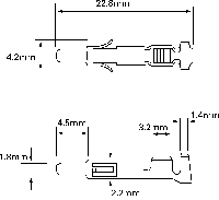350547-2 TE Connectivity Universal MATE-N-LOK Series Male Crimp Terminal, 20AWG Min, 14AWG Max