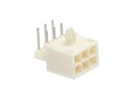 1-770969-1 TE Connectivity Mini-Universal MATE-N-LOK, 4.14mm Pitch, 6 Way, 2 Row, Right Angle PCB Header, Through Hole