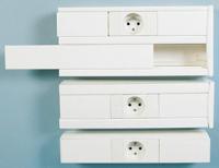 48002 Planet-Wattohm PVC 85 x 50mm Cable Trunking Flat Angle