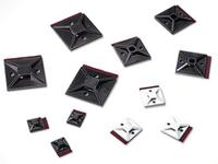 151-01557-MB3APT-I-PA66-BK--100- HellermannTyton Self Adhesive Black Cable Tie Mount 19 mm x 19mm, 4.4mm Max. Cable Tie Width
