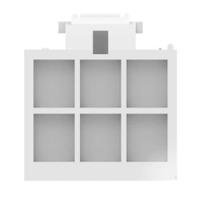 176274-1 TE Connectivity AMP Universal Power, 3.96mm Pitch, 6 Way, 2 Row Male Connector HousingTE Connectivity
