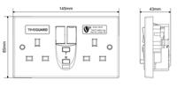 RCD05WAVN Timeguard 30A, BS Fixing, Active RCD Socket, Plastic, Surface Mount, Switched, 230 V ac, White