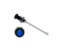 RHD-2160-F6PZB67PR  Bivar, Panel Mount Vertical LED Light Pipe, Blue Round Lens