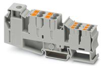 3214080 Phoenix Contact  PTU 35/4X6/6X2.5 Series Grey, 1.5 → 50mm², Push In Termination