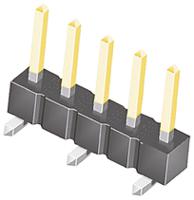 Samtec TSM Series Straight Surface Pin Header, 5 Contact(s), 2.54 mm Pitch, 1 Row, Unshrouded